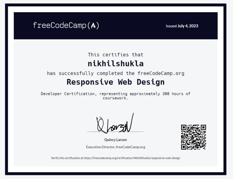 Responsive Web Design Certification